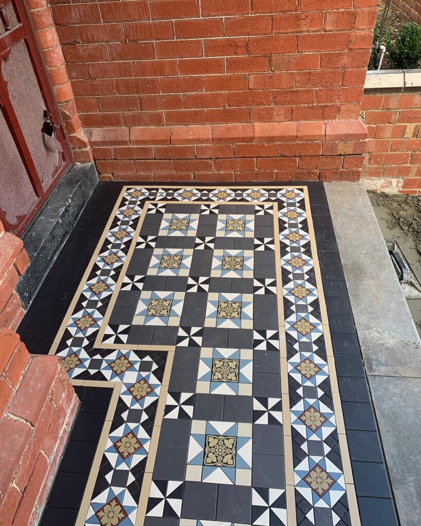 Victorian tiled porch floor