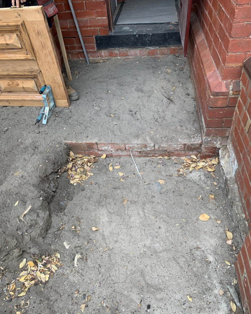 Exterior home renovation progress