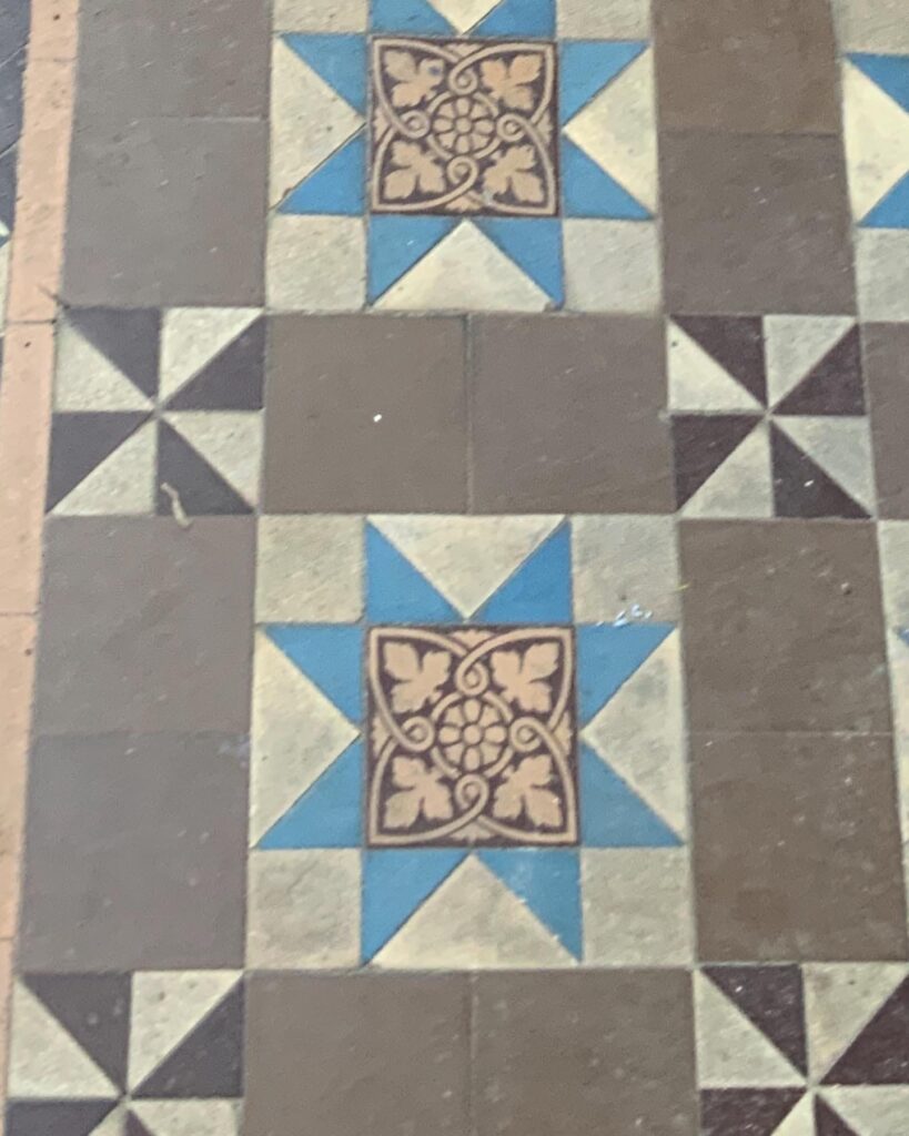 Victorian floor tiles pattern