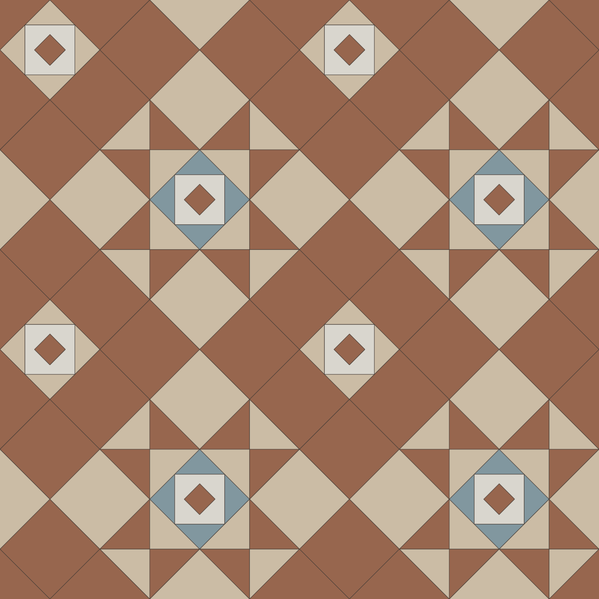 Ballarat pattern drawing, Rust and cream colourway
